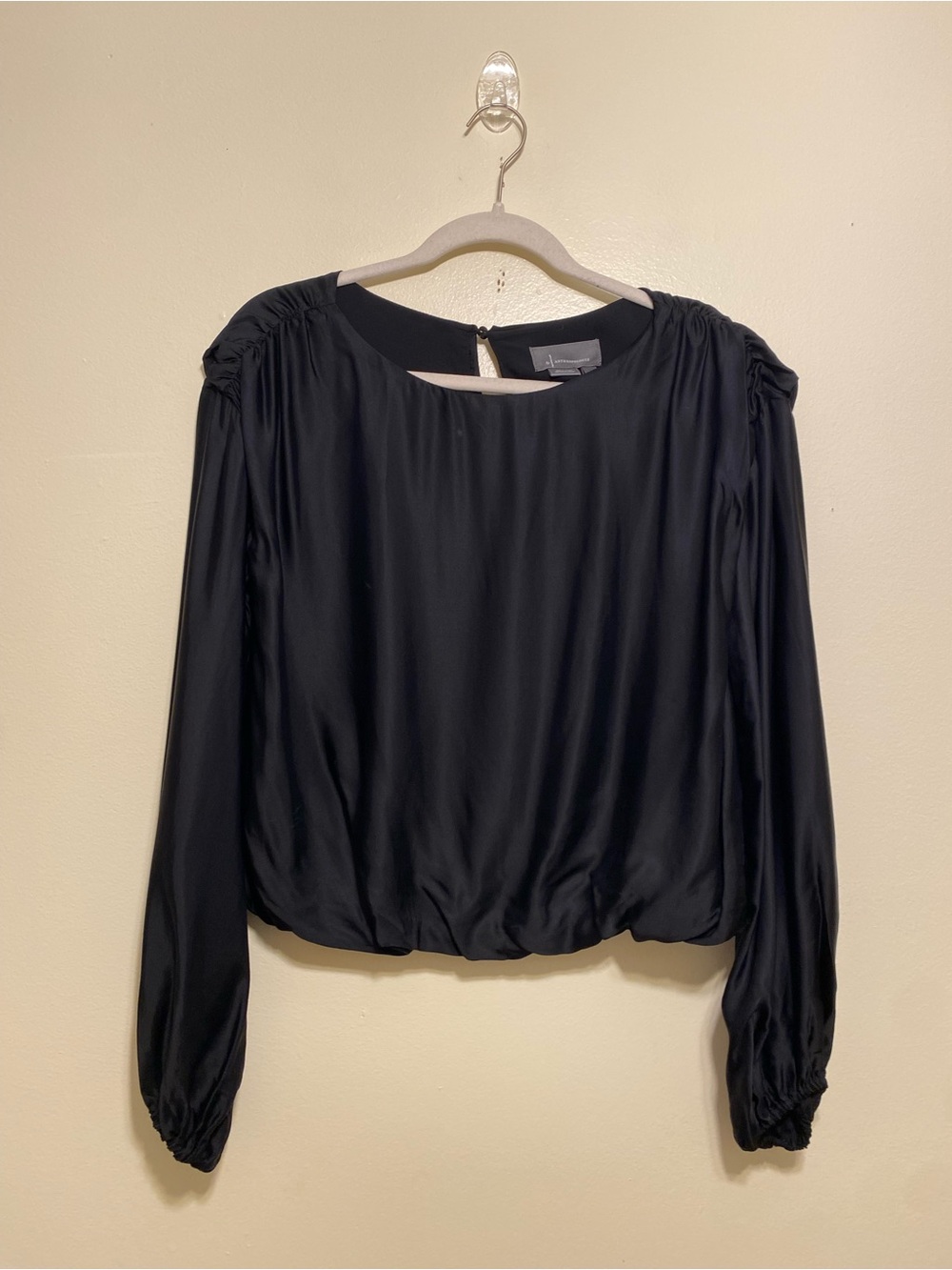 By Anthropologie Elegant Black Women's Long-Sleeve Blouse. Size XS